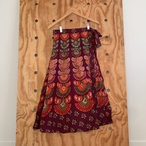 100% cotton Wrap Around Sari Skirt